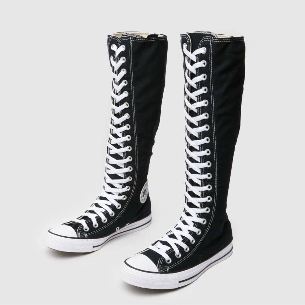 Converse Chuck Taylor All Star XXHi Knee High Black White Zipper size 9 NEW - Picture 5 of 7